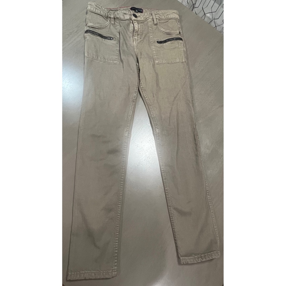 Sanctuary Ace Utility Slim Pants Olive Green Khaki Zipper Pockets Sz 29